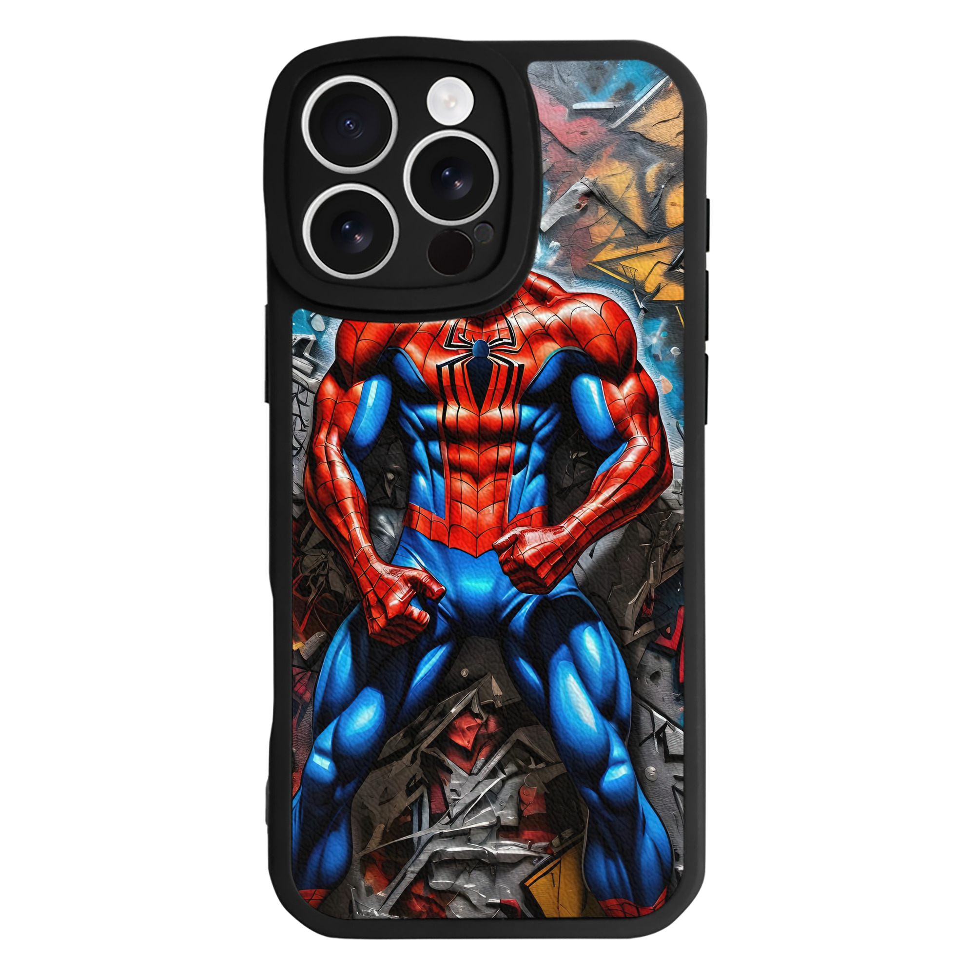 Spider Man スパイダーマン 【iPhone 16シリーズ対応】シリコンスマホケース（レザー調） 材質：シリコン